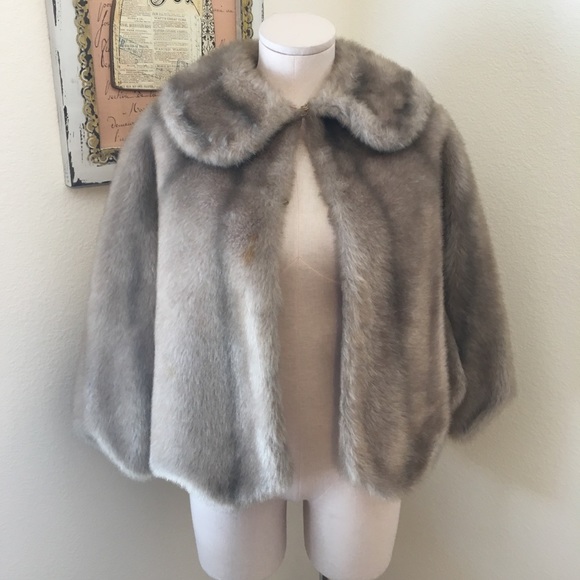 Sears Roebuck Jackets & Blazers - Vintage faux fur cape